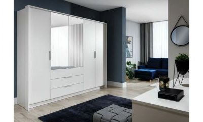 Ormar Togo 255 SIVI / BIJELI  ogledalo